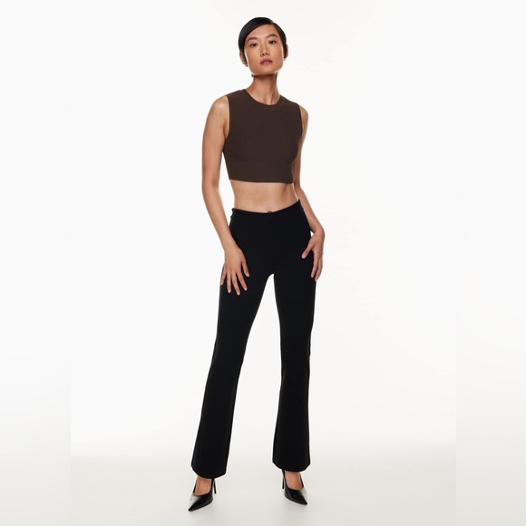 Aritzia Babaton Sculpt Knit Muscle Cropped Tank - Brown - Small - Picture 2 of 15